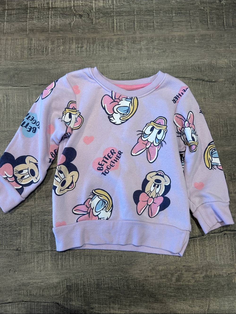 Disney Girls' Lavender Minnie & Daisy 'Better Together' Pullover
